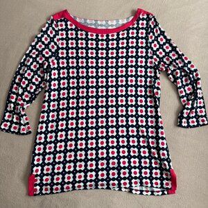 Talbots Geometric Retro Tunic Size‎ M